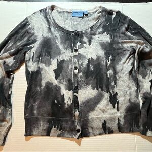 Simply Vera Vera Wang Black and Gray Cardigan